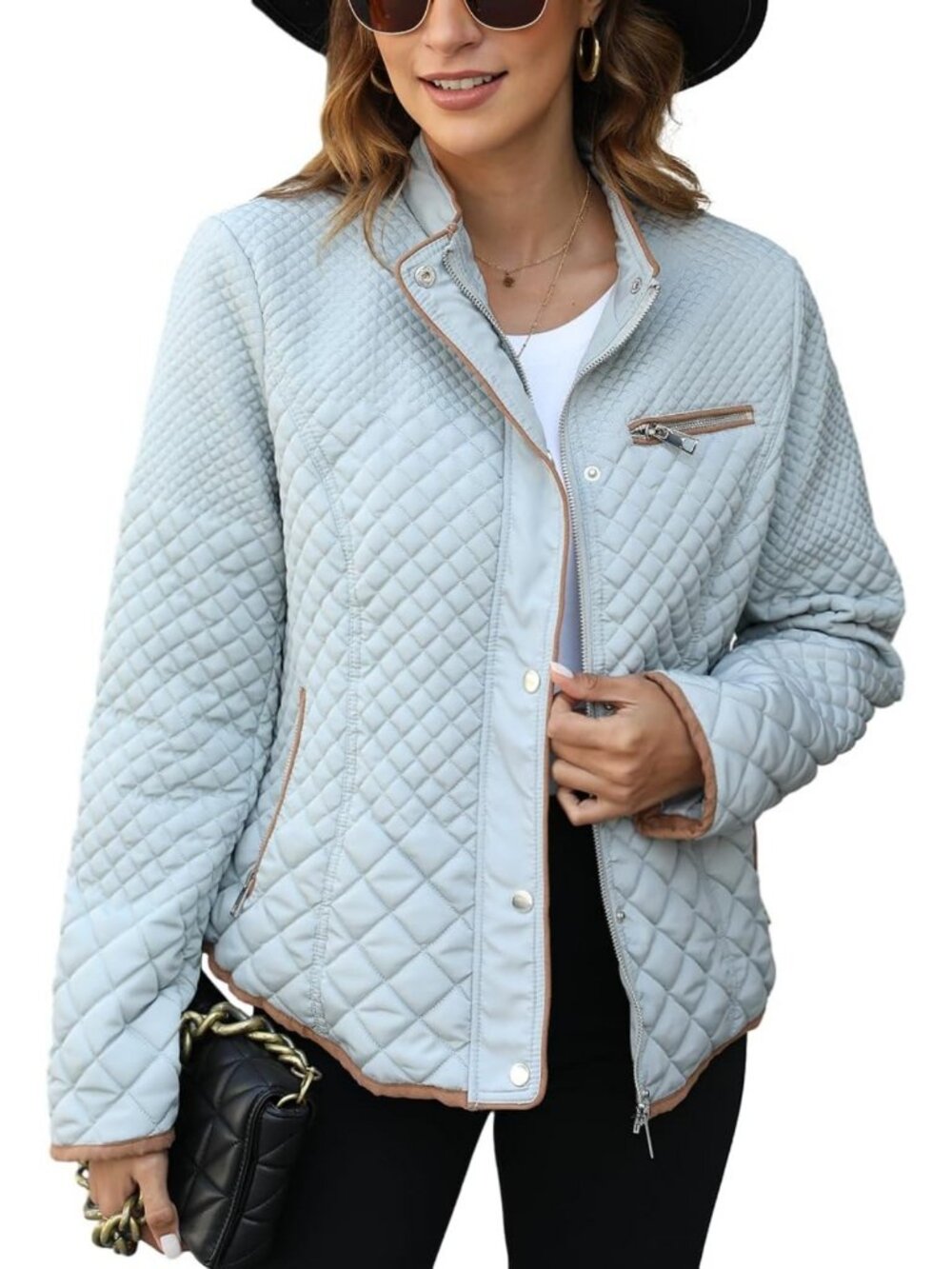 Cozy Fleece-Lined Diamond Quilted Puffer Jacket | Stylish Winter Coat for Women